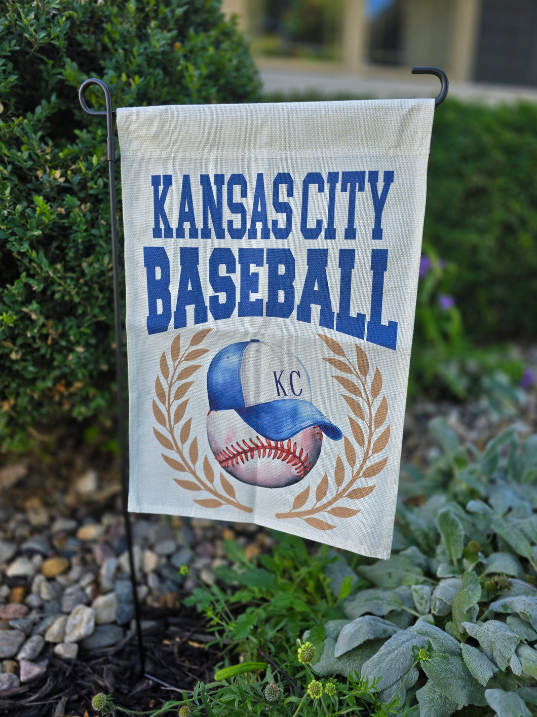 KC Baseball Garden Flag