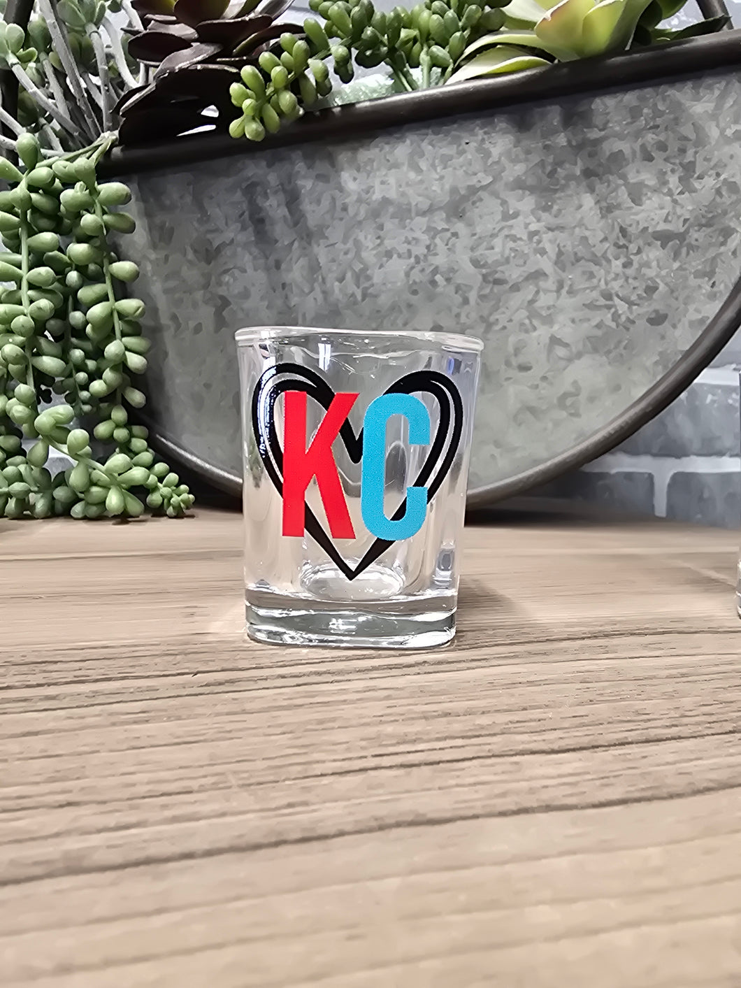 KC current heart shot glass