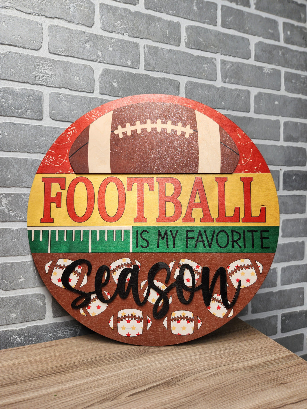 Football is my favorite season door hanger