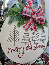 Load image into Gallery viewer, Neutral hand drawn trees merry christmas
