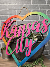 Load image into Gallery viewer, Rainbow KC heart

