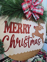 Load image into Gallery viewer, Merry Christmas Reindeer scalloped
