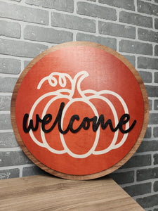 Welcome double circle pumpkin