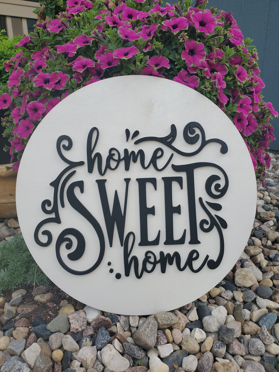 Round Home Sweet Home 2 Layer Sign