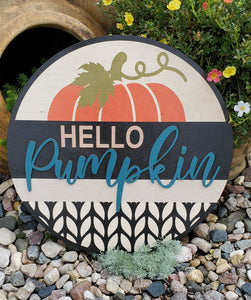 Hello Pumpkin Sweater Door Hanger