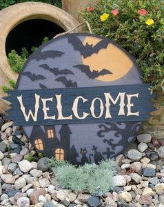 Haunted Welcome Door Hanger