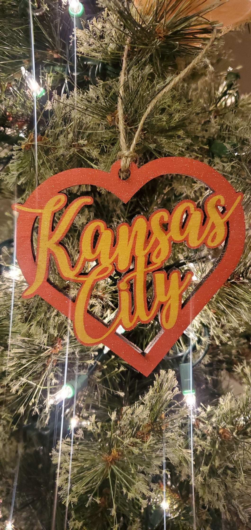 KC Heart Ornament