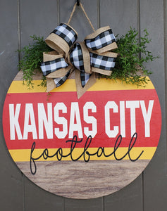 Kansas City Football Door Hanger