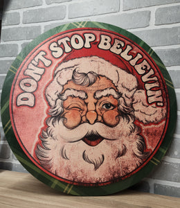 Don't Stop Believin' Santa Door Hanger