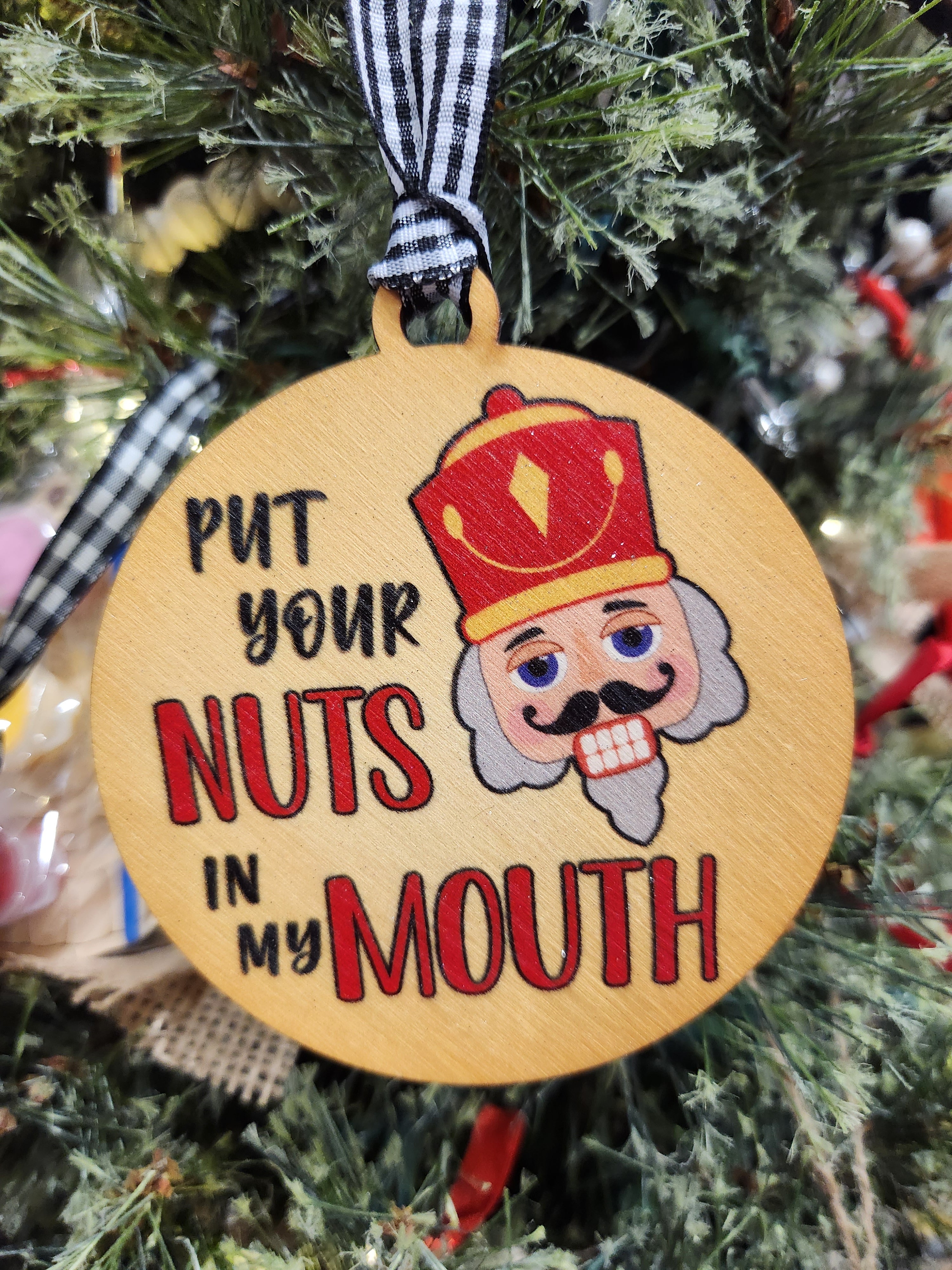 Put Your Nuts in my mouth ornament – Shut The Front Door KC