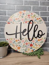 Load image into Gallery viewer, Multi colored spring door sign
