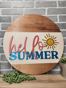 Hello summer sun door hanger