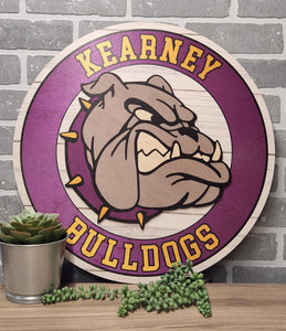 Kearney Bulldogs shiplap door sign